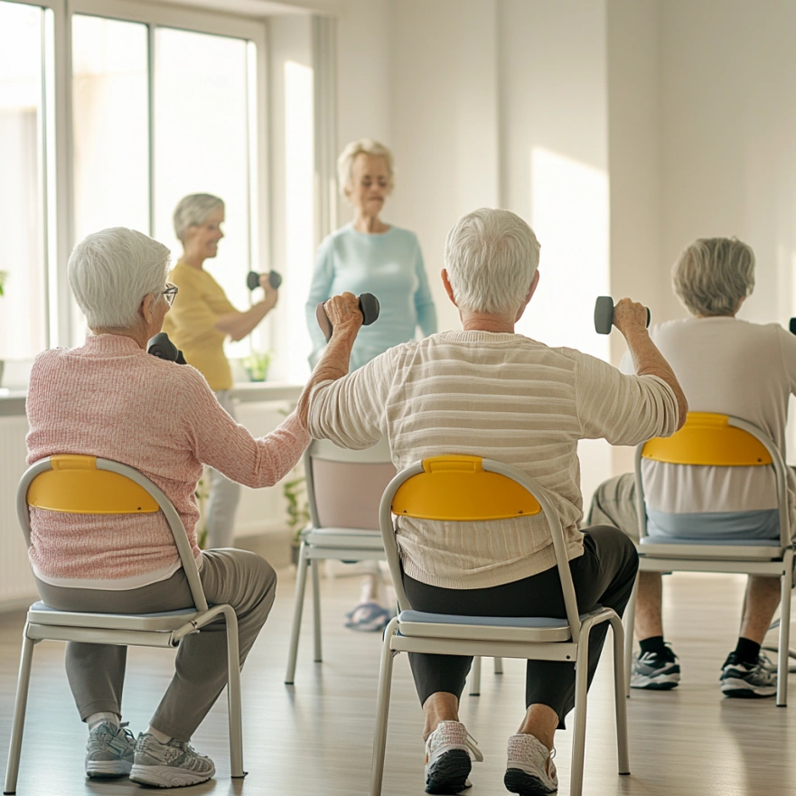 Фітнес на стільцях для пенсіонерів