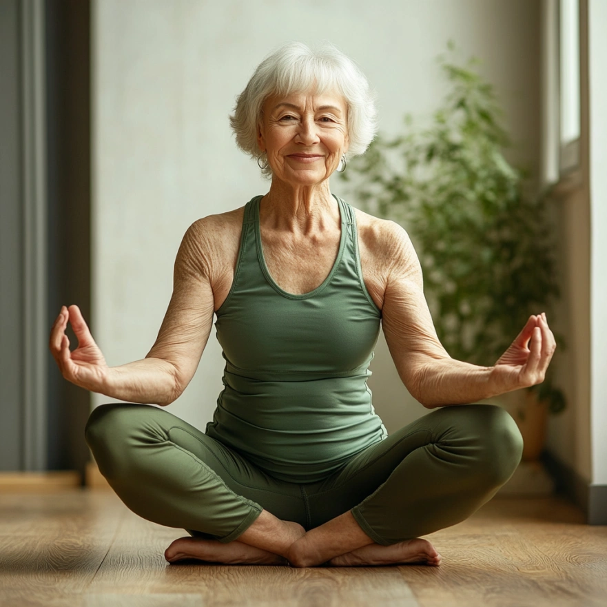 Заняття йогою для людей поважного віку